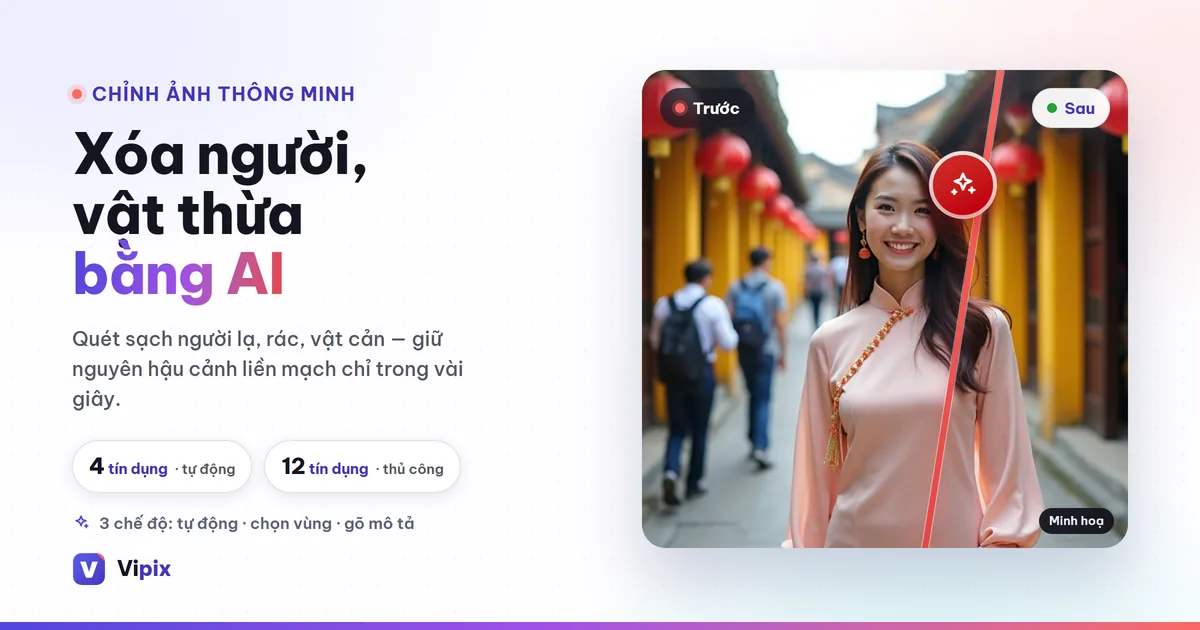 Xóa người, vật thể thừa khỏi ảnh chỉ trong vài giây bằng AI